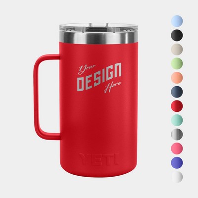 24 oz YETI® Rambler Stainless Steel Insulated Travel Mug w/ Lid